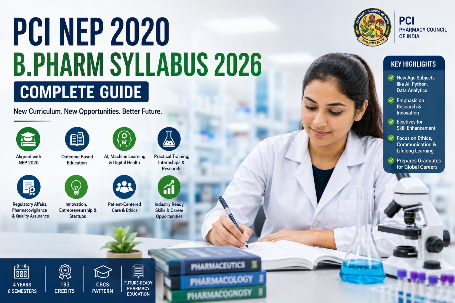 PCI B.Pharm New Syllabus 2026: Complete list of subject added under NEP 2020