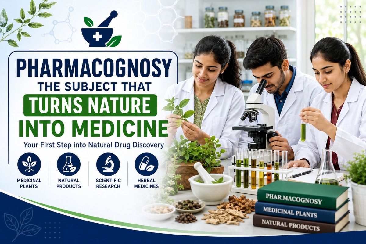 PHARMACOGNOSY The Subject That Turns Nature Into Medicine A first look for every fresh 12th-pass student about to start B. Pharm